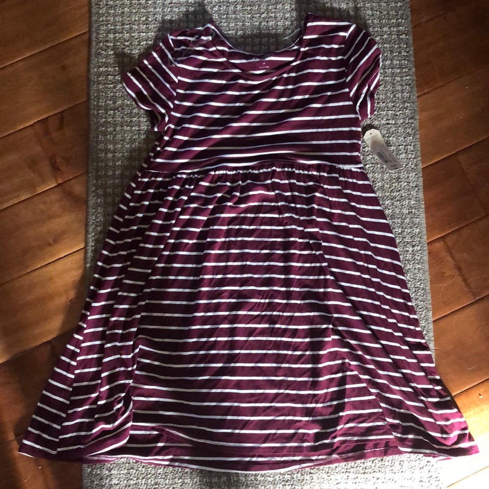 Maroon babydoll dress